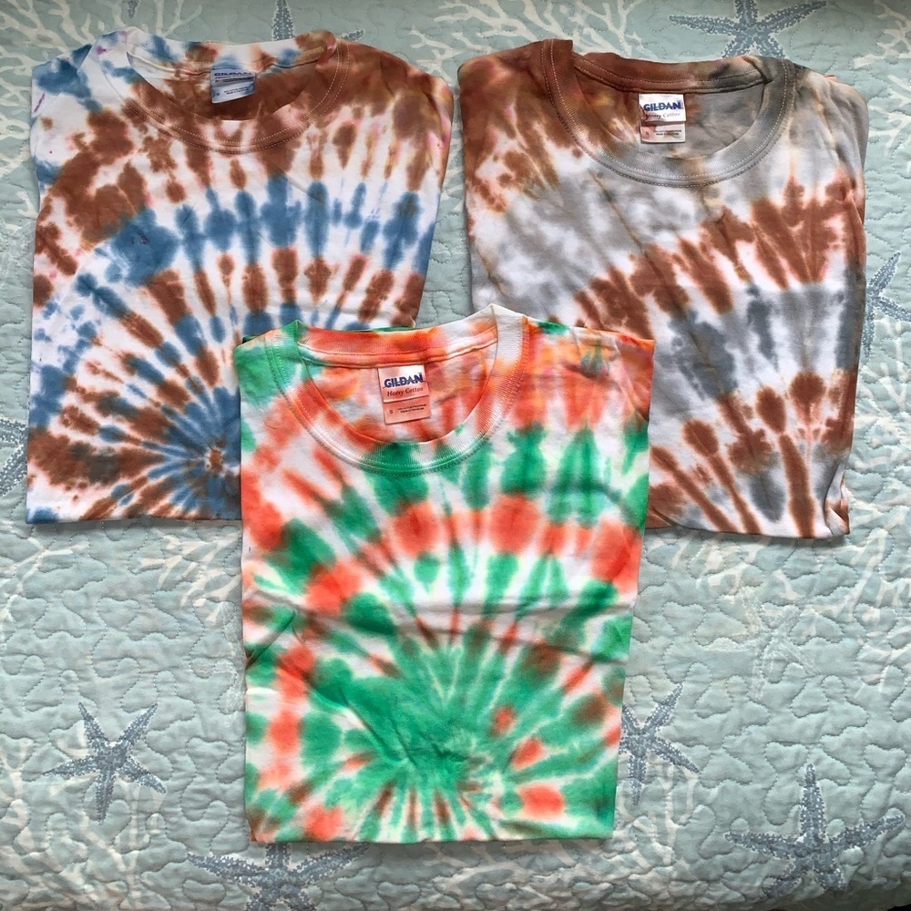 Tie dye shirts handmade hippie